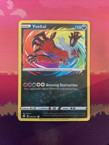 Pokemon card yveltal - card, 046/072