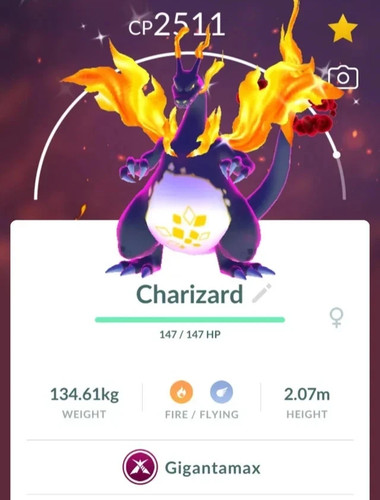 Shiny gigantamax charizard - shiny,