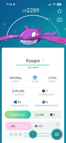 Pokemon shiny kyogre - pokemon, go