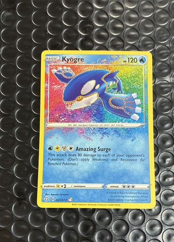 Pokemon card kyogre 021 072 - card, 021/072
