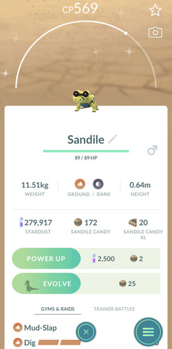 Pokemon ptc shiny sandile - pokemon,