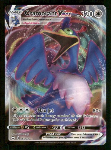 Cramorant vmax 055 072 holo - cramorant, 055/072