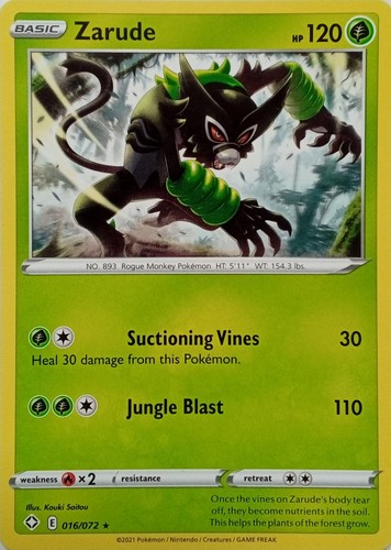 016 072 zarude rare - 016/072,