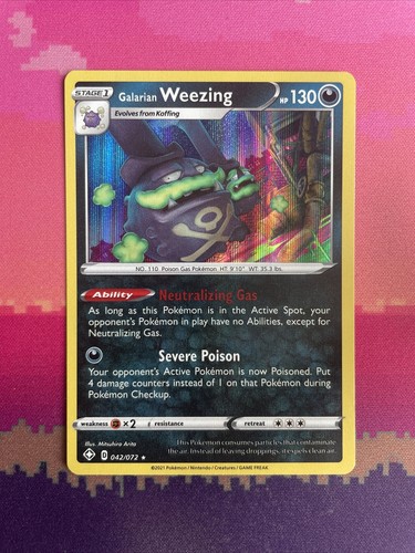 Pokemon card galarian weezing - pokemon,